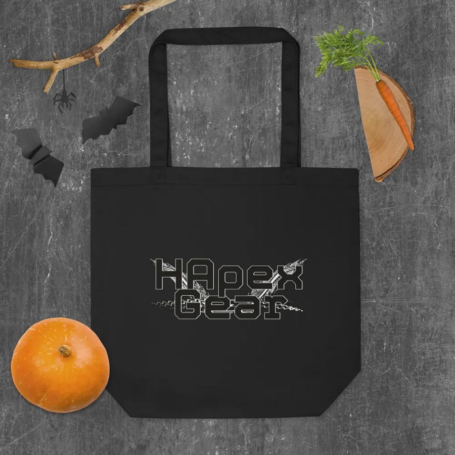 Eco-Friendly Tote Bag - Black HApex Gear White Logo product image (10)