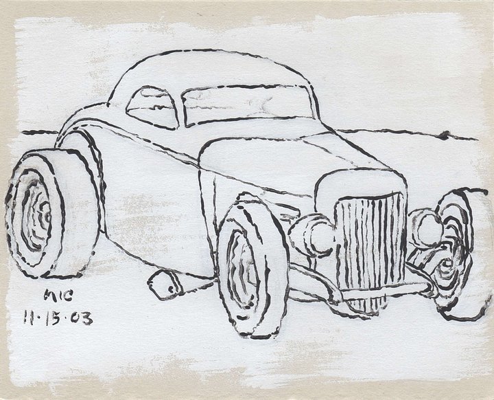 White Hotrod #4 Print product image (1)