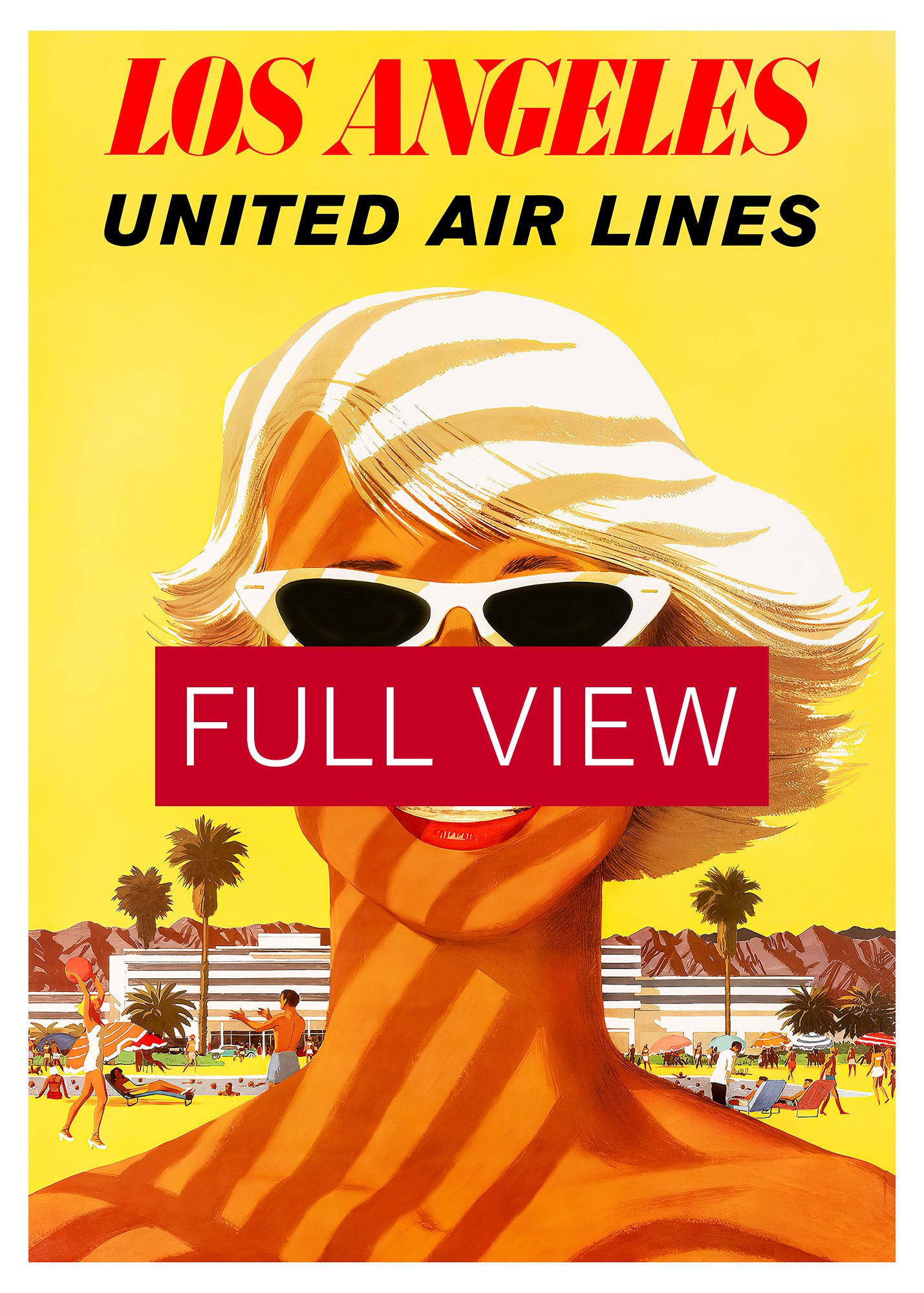 Los Angeles, USA, 1955 — retro vintage travel poster product image (3)