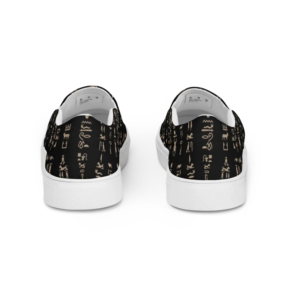 Isis Hieroglyphics Black Women's Slip-Ons Shoes product image (4)