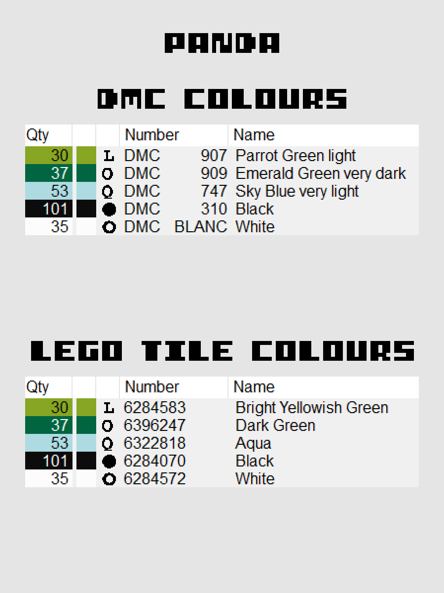 Panda Pixel Art product image (4)