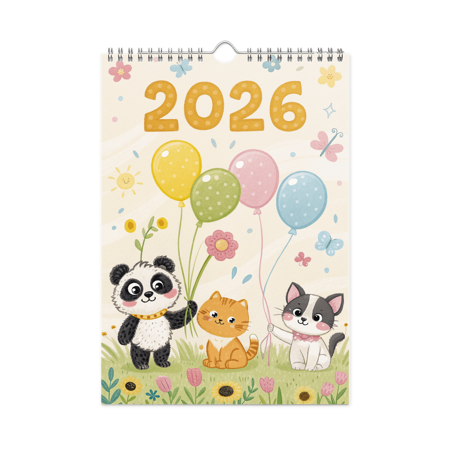 ADORABLE ANIMALS WALL CALENDAR 2026 product image (3)