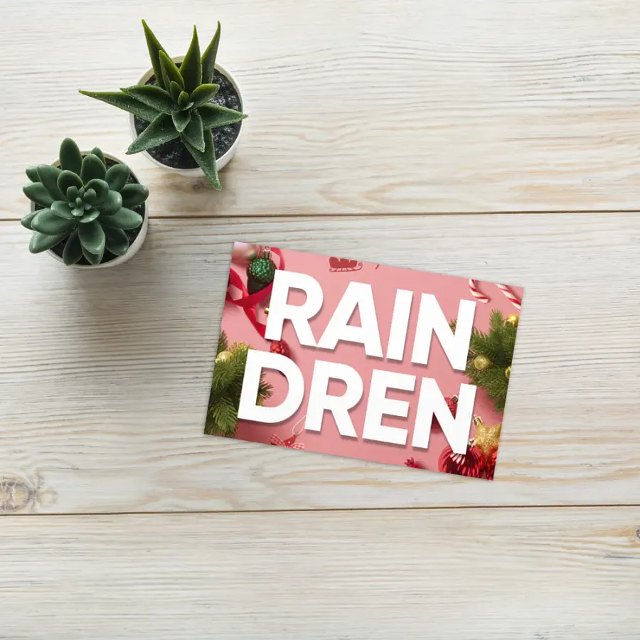 Raindren Greeting Card with Customisation product image (9)