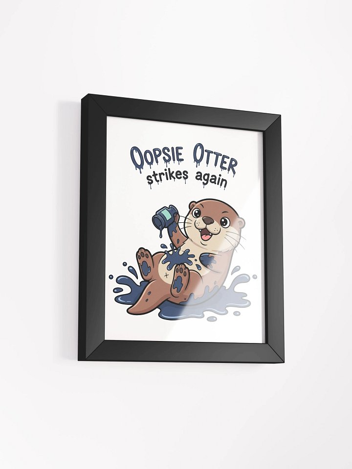 Otter Spilled the Ink Framed High-Quality Matte Poster product image (2)