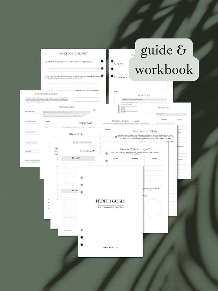 A5 Proper Goals Workbook (22 Pages) product image (1)