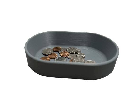 Modern Key & Coin Catcher Bowl | Silver product image (2)