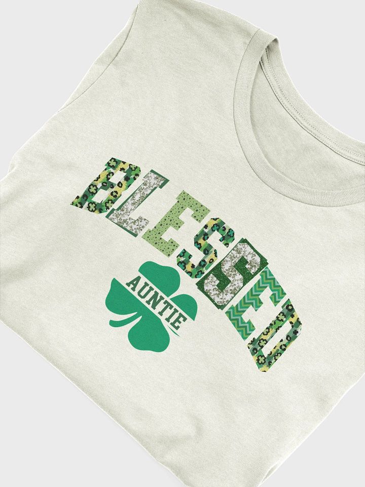 St Patricks Day Blessed Auntie Shirt - Clover t-shirt St Patricks Gift for Aunt product image (2)
