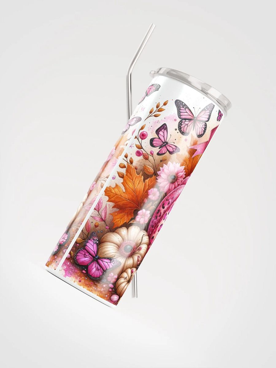 20 oz Pink Pumpkin Ribbon Awareness Tumbler product image (6)