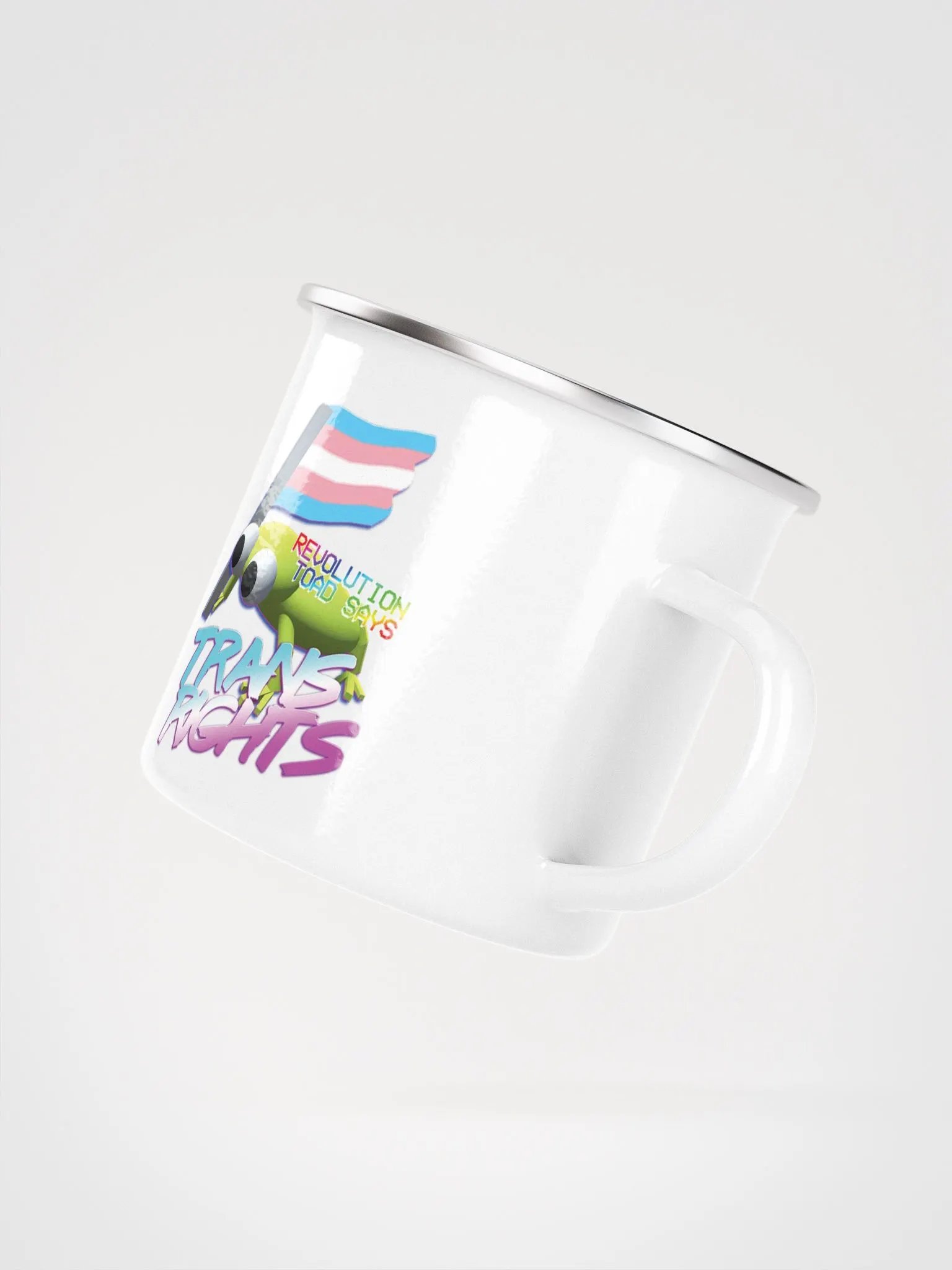 Revolution Toad Classic Trans Rights Enamel Mug product image (3)