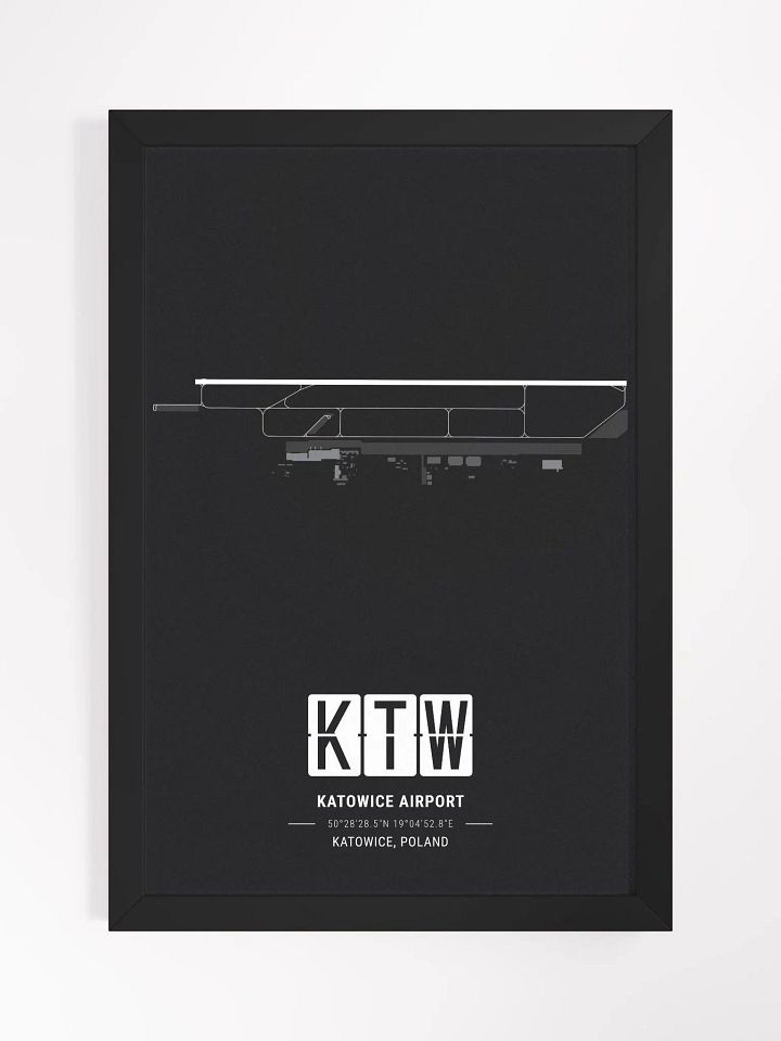 Framed Airport KTW Premium Map On Matt Paper product image (1)