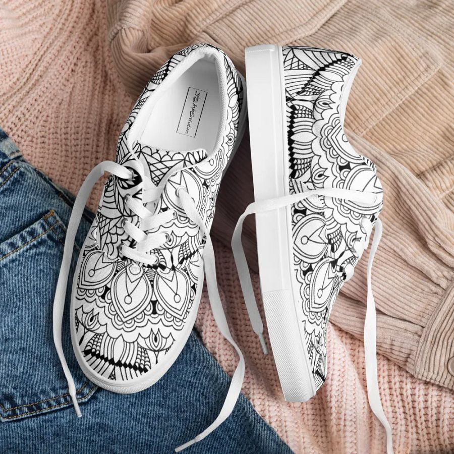 Mandala Symmetry Men's Canvas Shoes product image (4)
