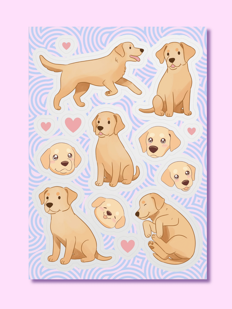 Labrador Love Sticker Sheet product image (1)