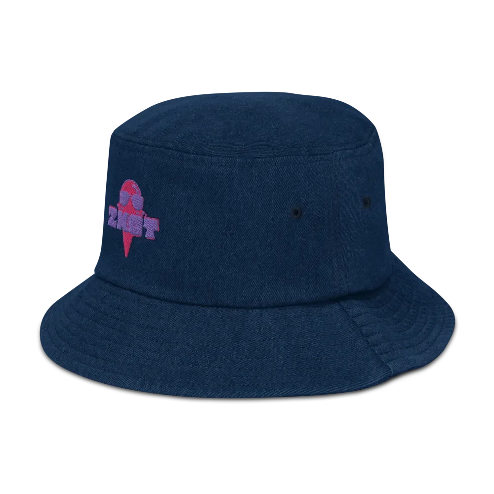 Pink Logo ZKOT Denim Bucket Hat - Show your Support with Style - Headwear - 100% Cotton product image (4)
