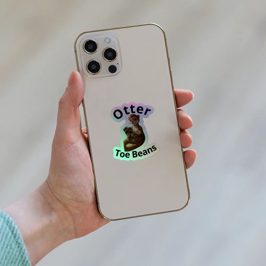 Otter beans Holographic Sticker product image (6)