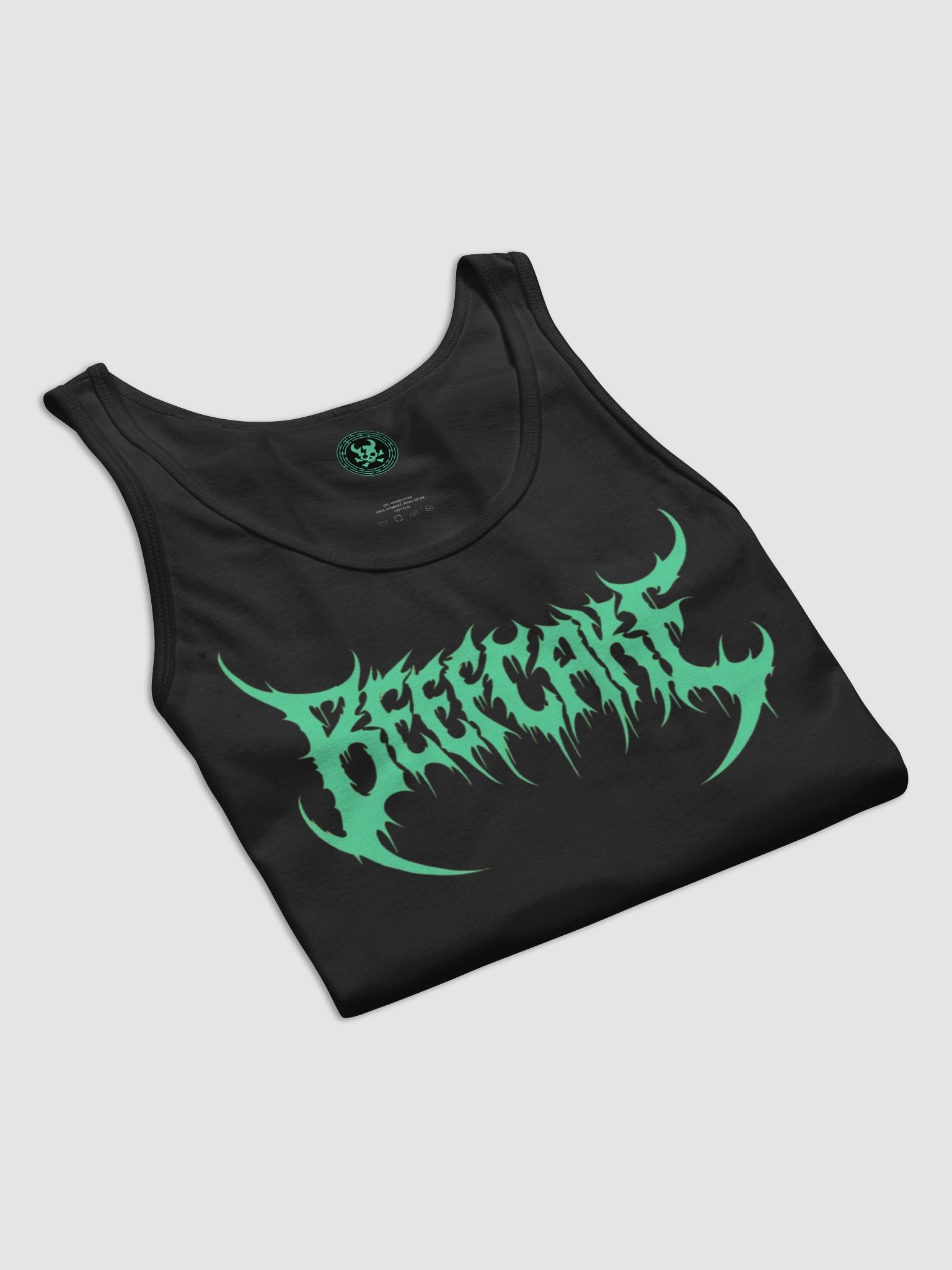 Beefcake Tank (Death Metal Font - Sea Green) product image (7)