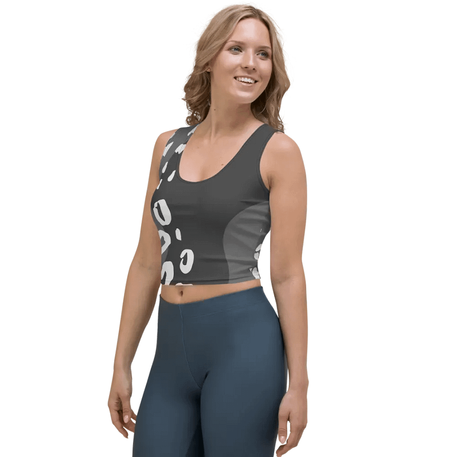 Grey Wave All-Over Crop Top product image (3)