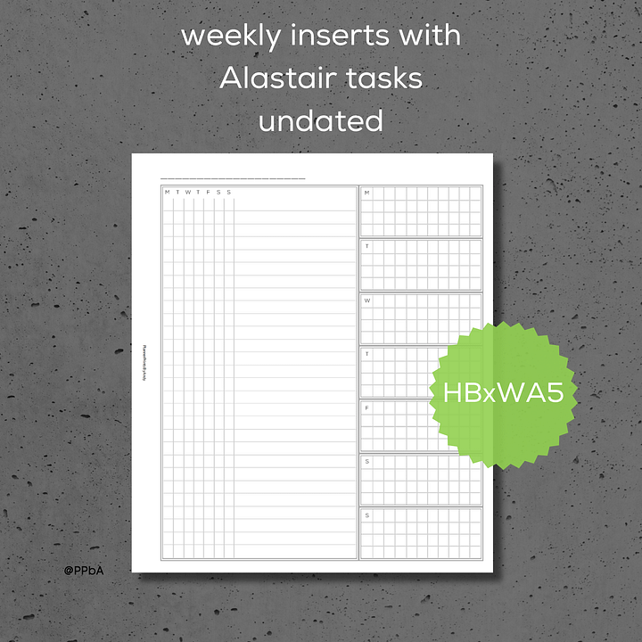 weekly - with Alastair tasks - undated - HBxWA5 product image (1)