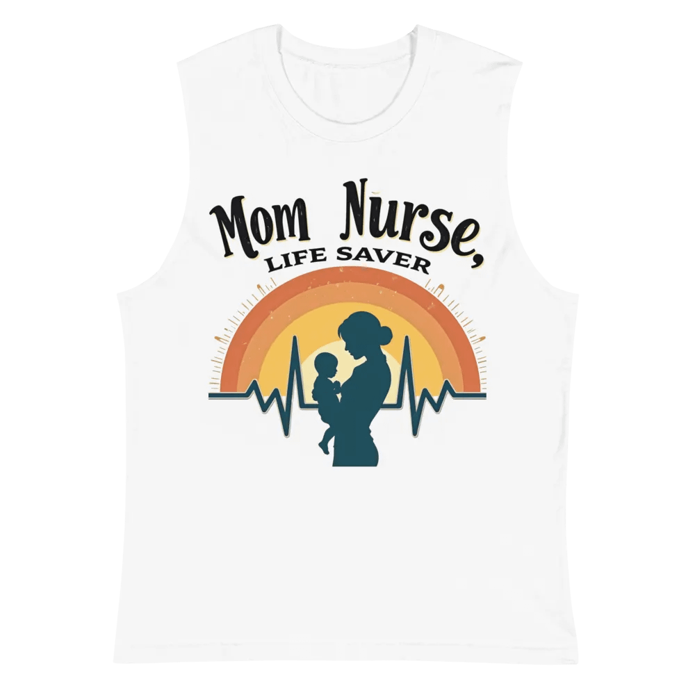 Rainbow Mom Nurse Muscle Tank product image (2)