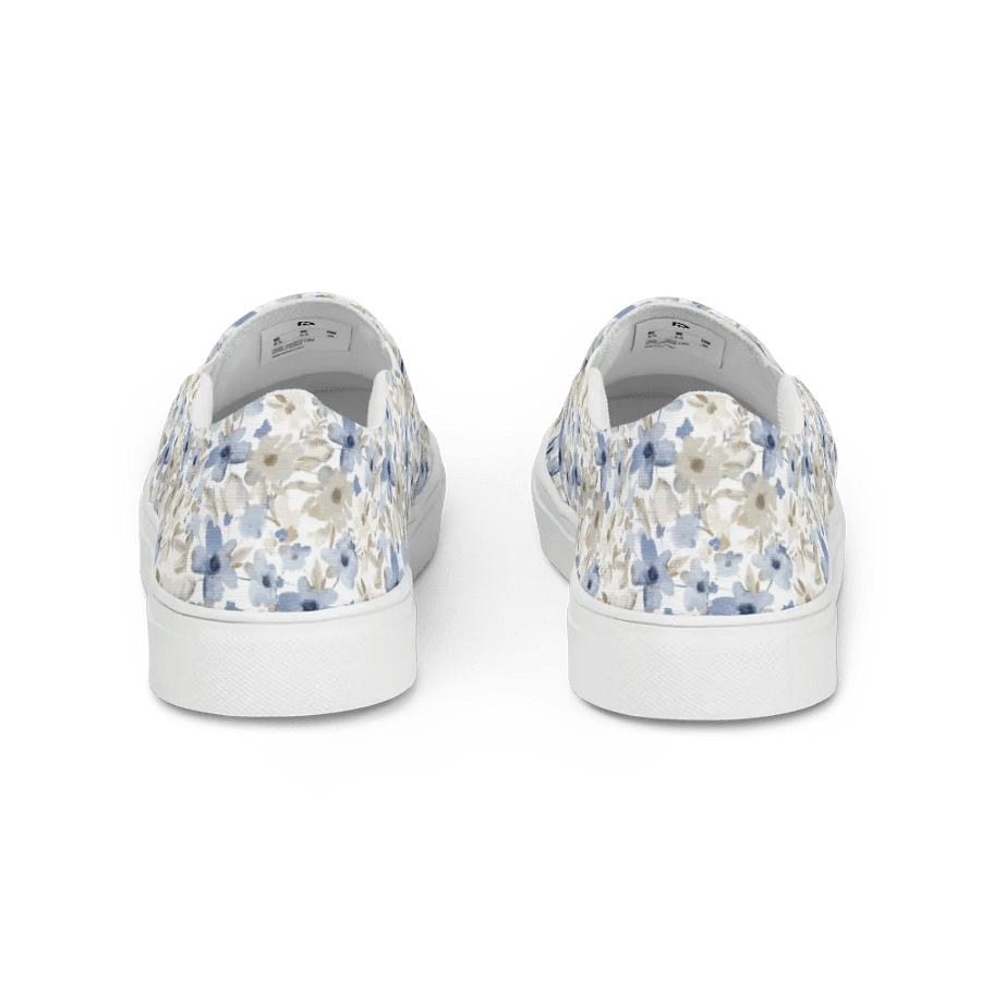 Blue Grey Flowers Canvas Shoes product image (4)