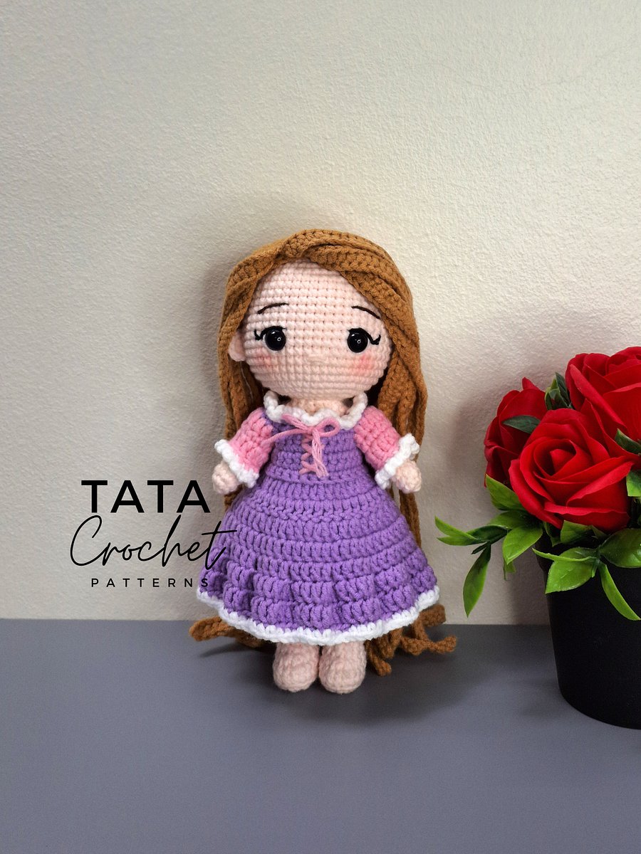 PDF -♡- Doll Dress Up & Transformation -♡- Rapunzel Disney Princess Amigurumi Crochet Pattern product image (10)