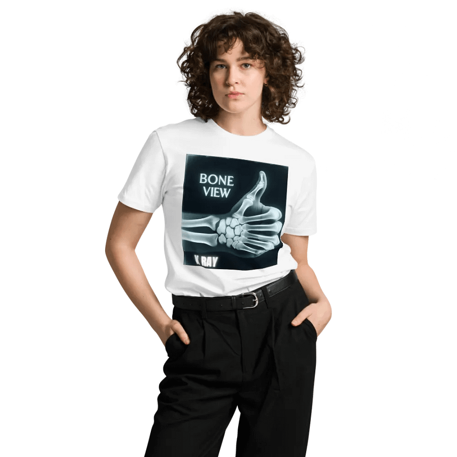 Bone View X-Ray Thumbs-Up T-Shirt product image (8)
