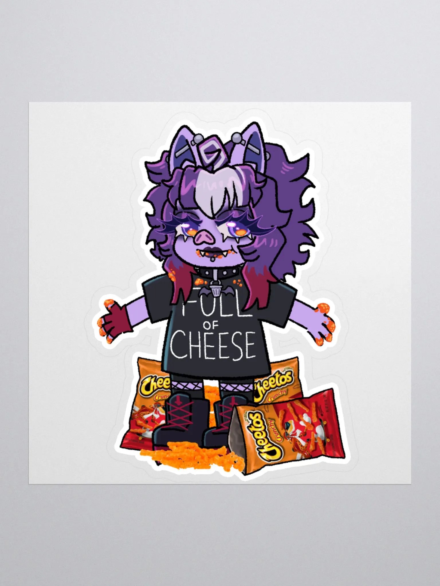 Trash Bat Char - skrunkly & full of cheese [sticker] product image (1)
