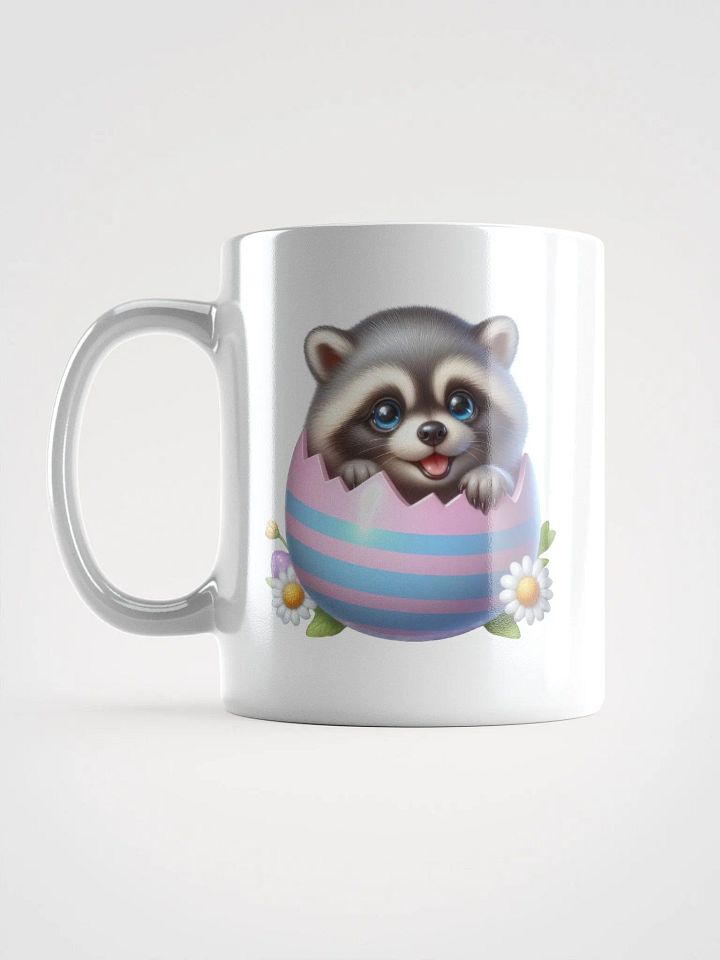 Raccoon Easter Egg - White Mug product image (2)
