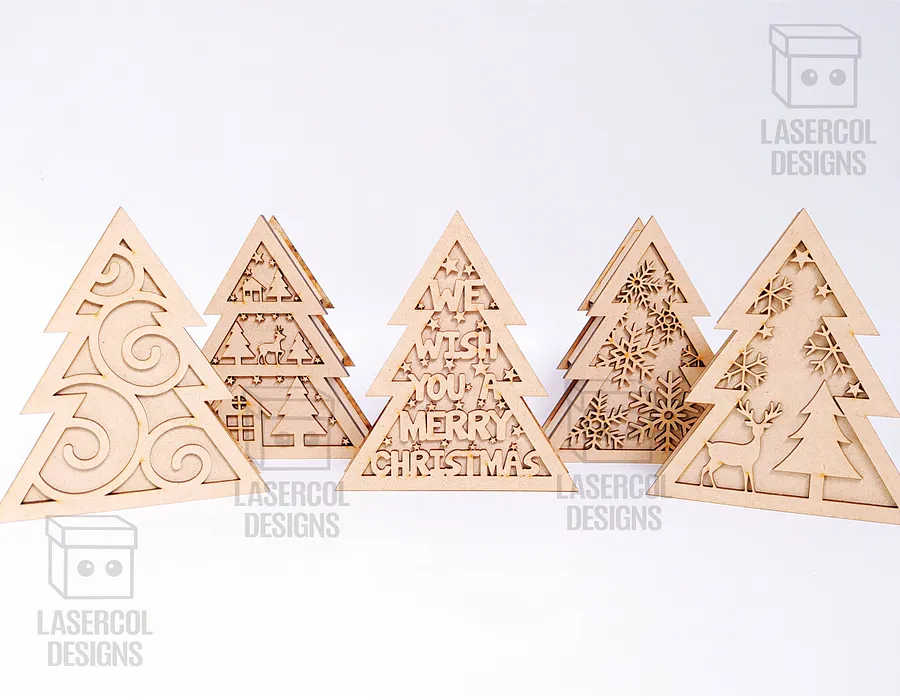 Christmas Tree Box (2 Sizes, 5 Styles) - Laser Cut Files product image (10)