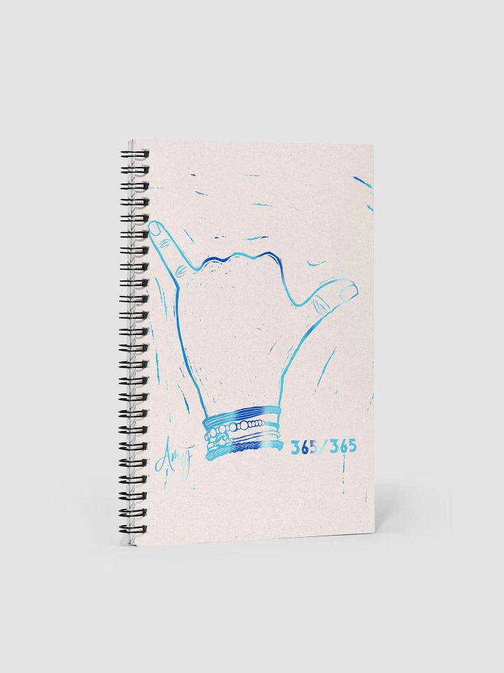 Linocut Hang Loose Notebook product image (1)