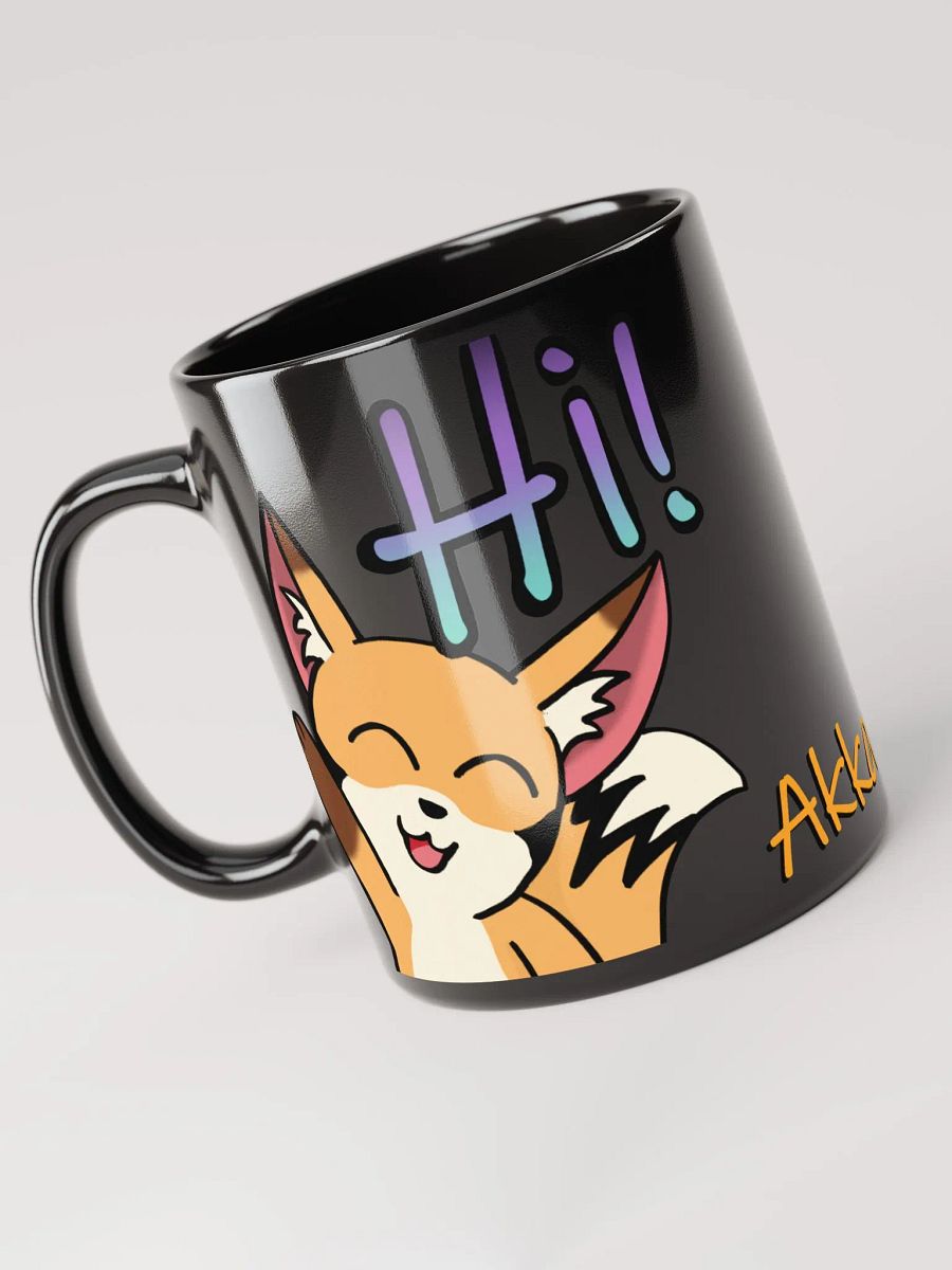 Hi! Black Glossy Mug product image (4)