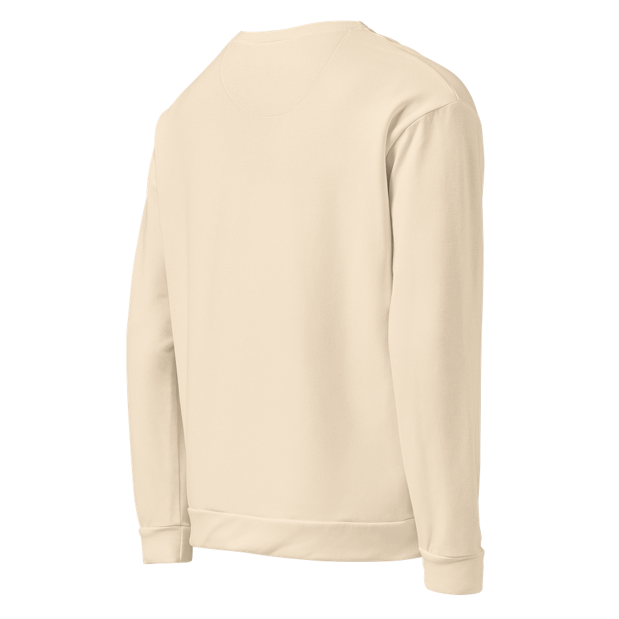 Cream Beige Solid Color Eco Friendly Unisex Sweatshirt product image (5)