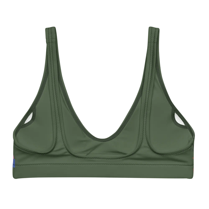 🐠 Fish Print Recycled Padded Bikini Top – Swim with Style & Sustainability! 🌊 product image (2)