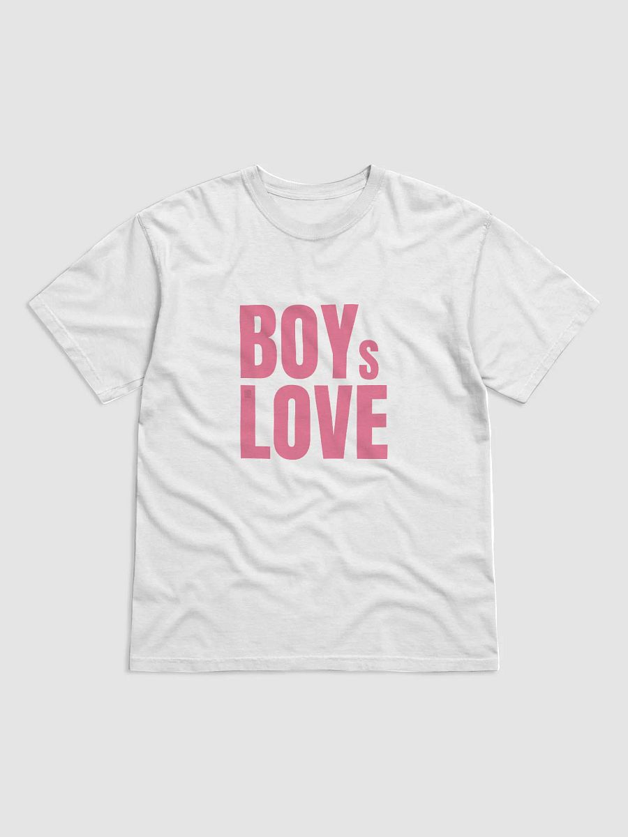 BOYs LOVE Bold Text Tee – Minimalist Pride for True Fans product image (1)