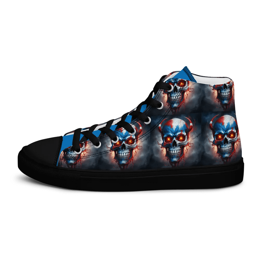 Fiery Skulls Men's High Top Shoes product image (8)