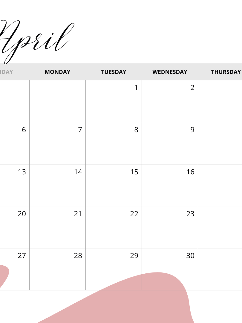 Simple printable 2025 monthly calendar product image (5)