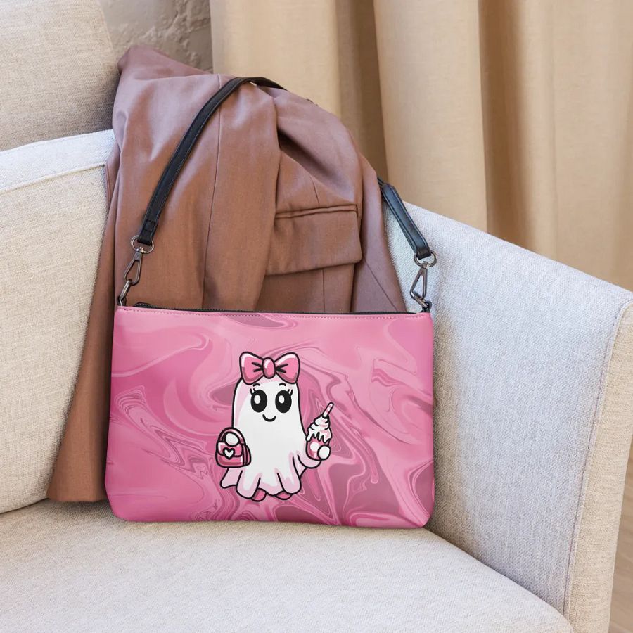 Cute Ghost Flip-Sided Faux Leather Crossbody Bag product image (8)