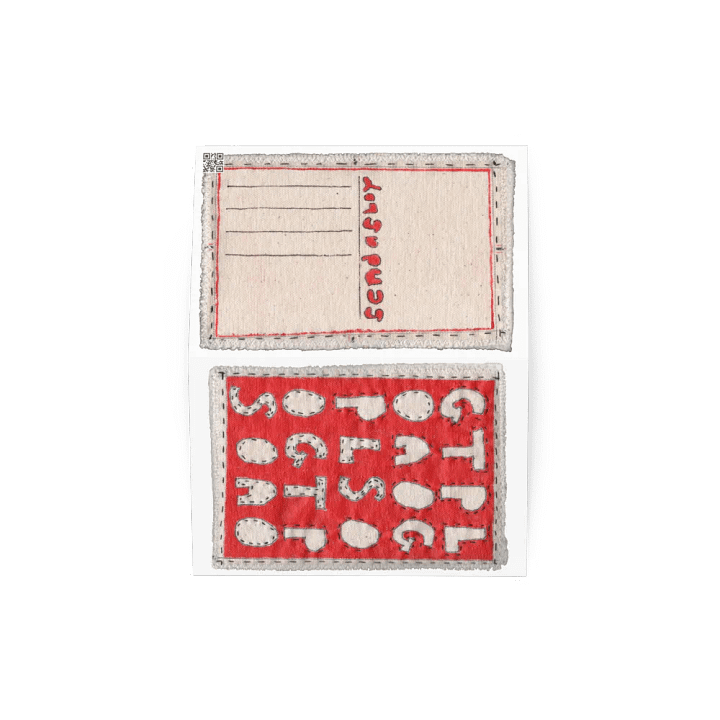 Go Postal Red 6 greeting card product image (2)