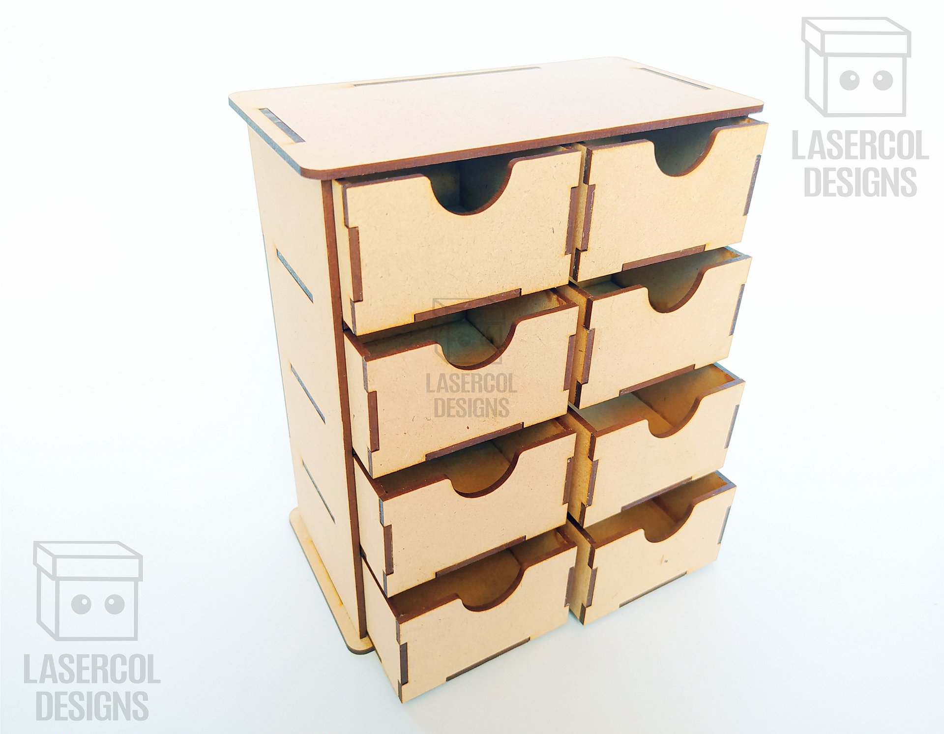 8 Drawers Desk Organizer - Laser Cut Files product image (8)