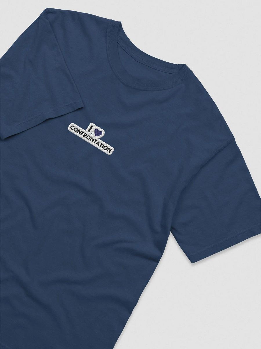 I <3 Confrontation embroidered garment-dyed tee (navy bubble design) product image (4)