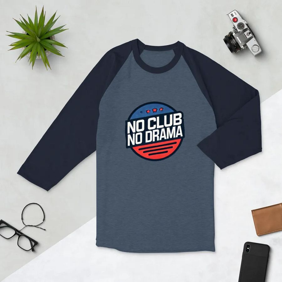 No Club No Drama Raglan Tee product image (8)