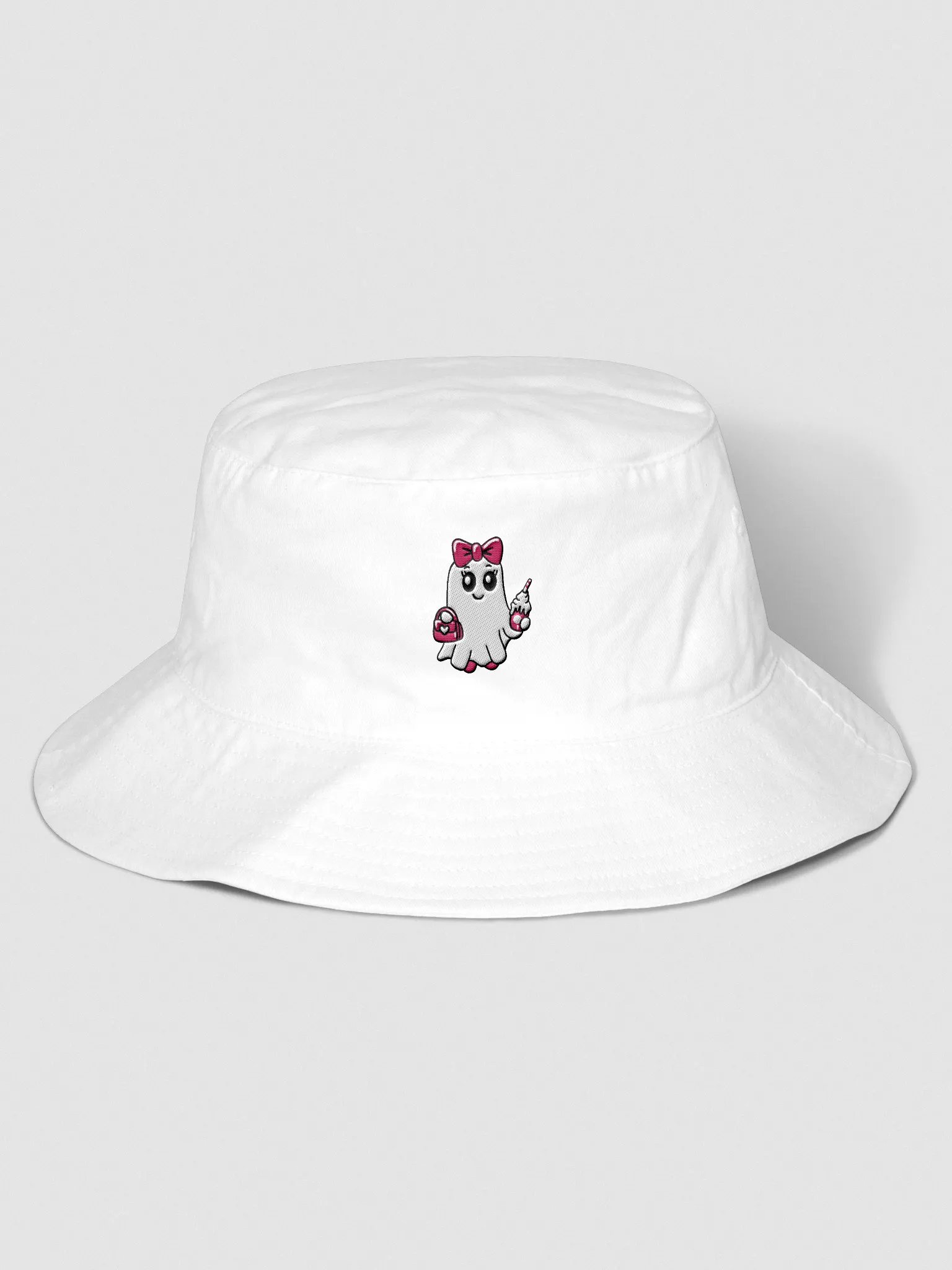 Cute Ghost Embroidered Mid-profile Bucket Hat product image (1)