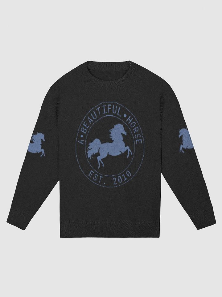 A Beautiful Horse™ Black Knitted Crewneck Sweater product image (1)