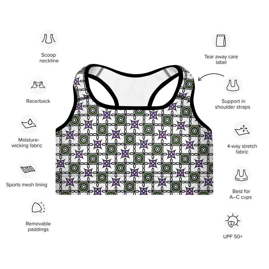 Gender Queer Abstract (2) - Padded Sports Bra product image (7)