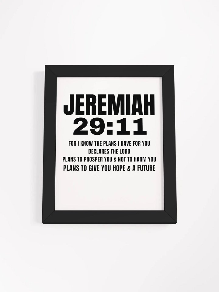 Jeremiah 29:11 - Divine Plans Framed Matte Poster product image (18)