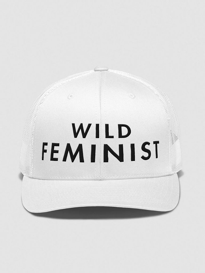 Wild Feminist White Trucker Hat. product image (1)