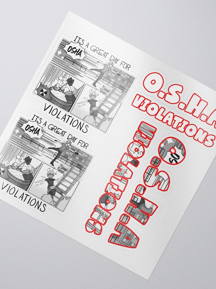 OSHA Sticker Sheet 2 product image (2)