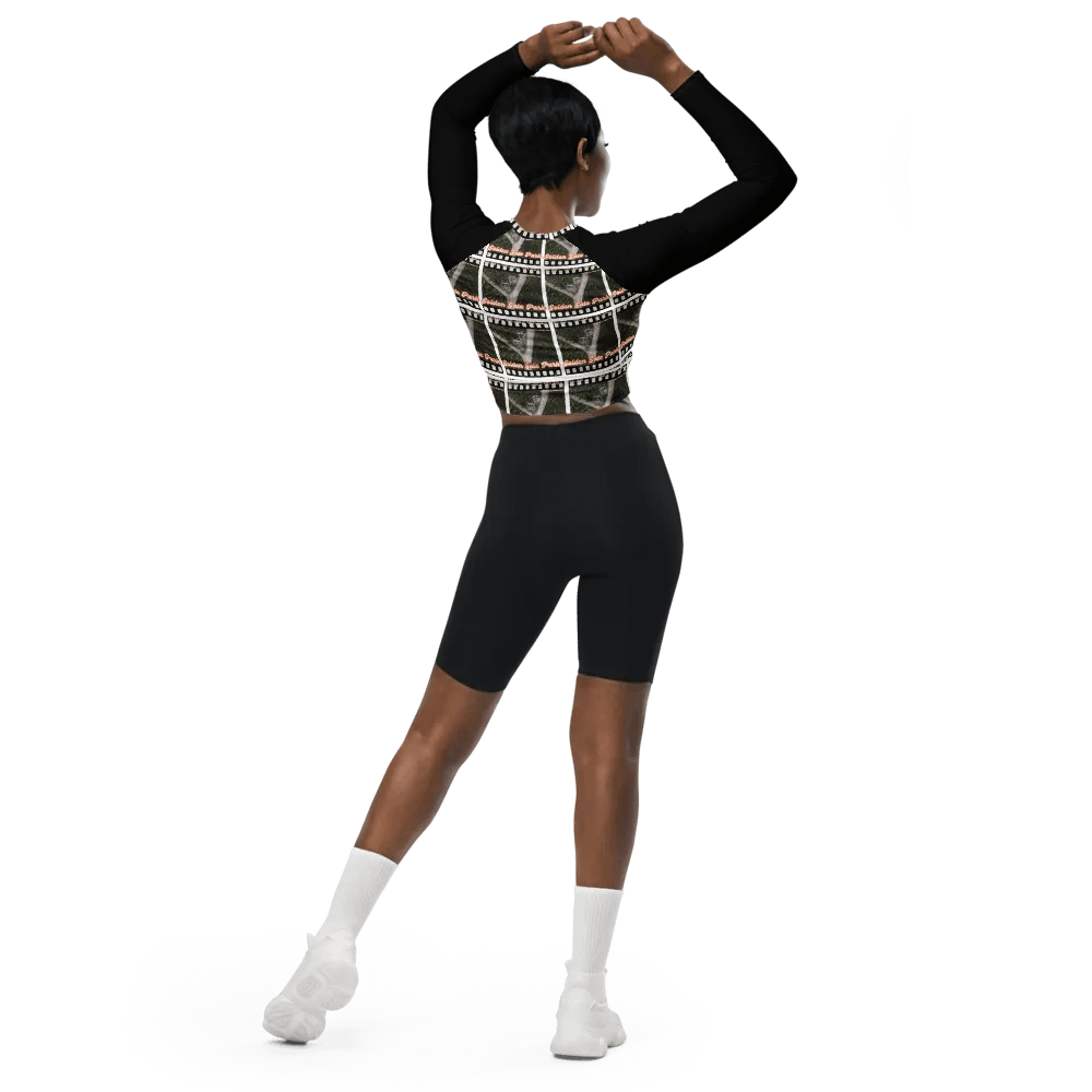 Golden Gate Park Raccoons Black Jersey Sleeved Crop Top product image (5)