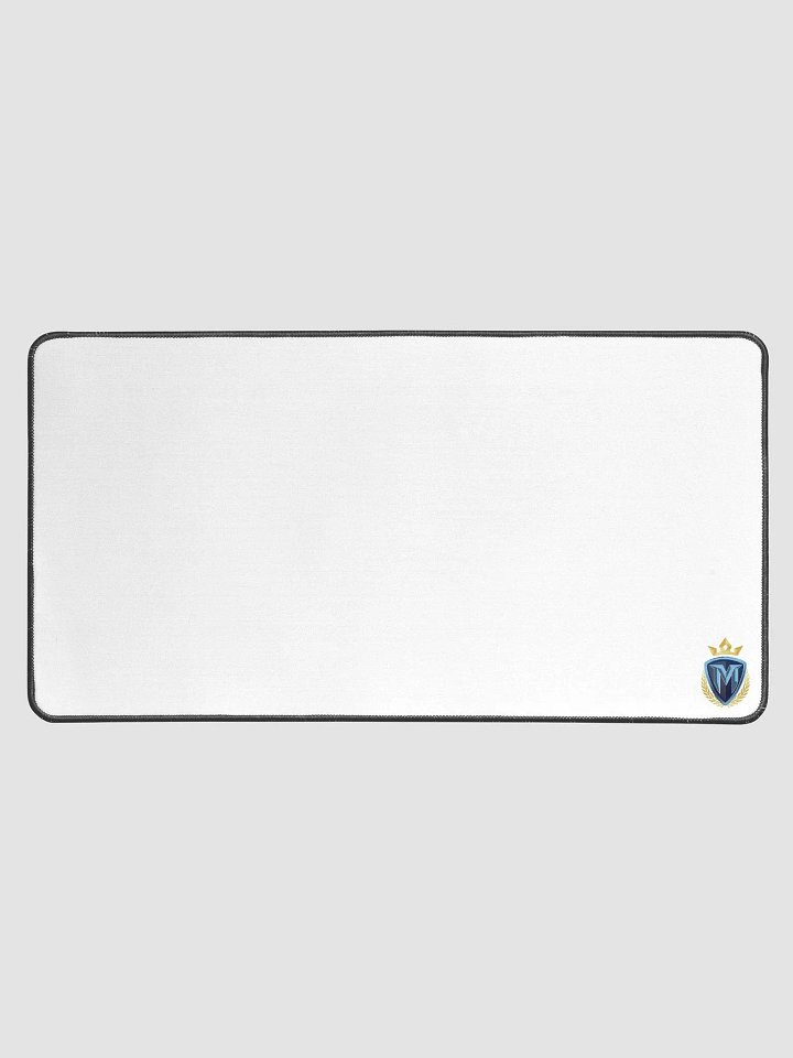 White Gaming Mouse Pad Full Colour Emblem product image (1)