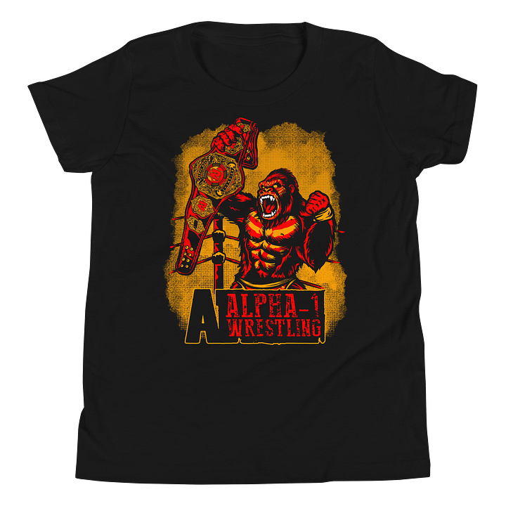 Gorilla A1 Wrestling Kids Tee | Red and Yellow product image (1)