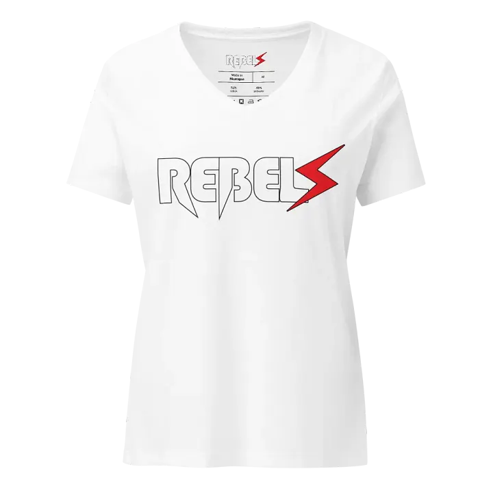Woman's V Neck | White | White/Red product image (1)